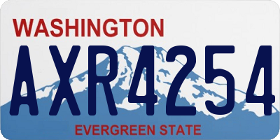 WA license plate AXR4254