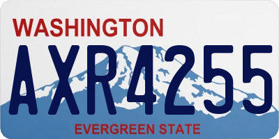 WA license plate AXR4255