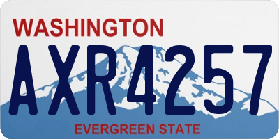 WA license plate AXR4257