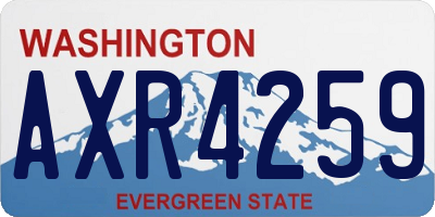 WA license plate AXR4259