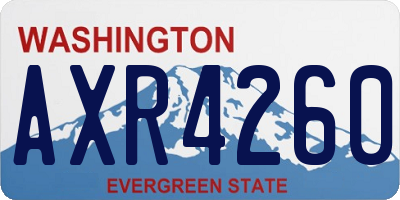 WA license plate AXR4260