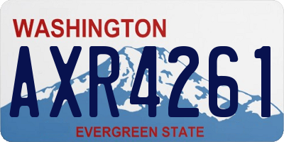 WA license plate AXR4261