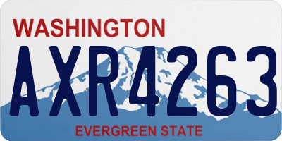 WA license plate AXR4263