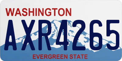 WA license plate AXR4265