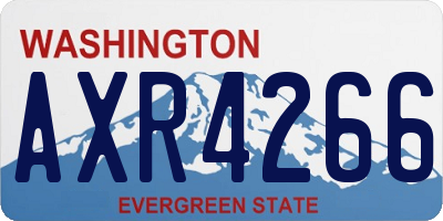 WA license plate AXR4266