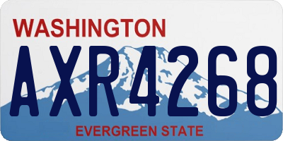 WA license plate AXR4268