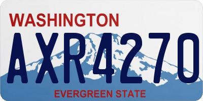 WA license plate AXR4270