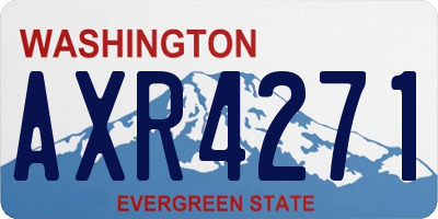 WA license plate AXR4271