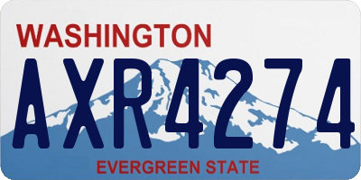 WA license plate AXR4274