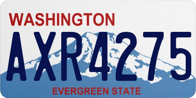 WA license plate AXR4275