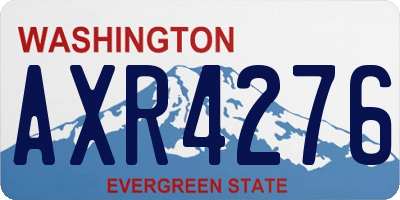 WA license plate AXR4276