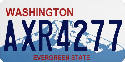 WA license plate AXR4277