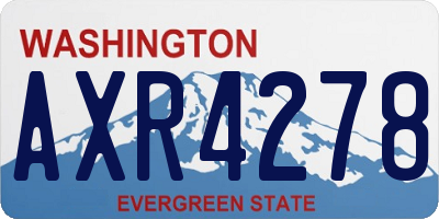 WA license plate AXR4278