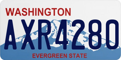 WA license plate AXR4280