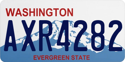 WA license plate AXR4282