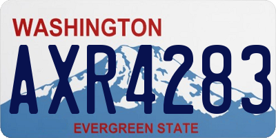 WA license plate AXR4283