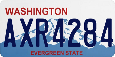 WA license plate AXR4284