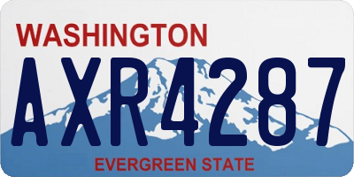WA license plate AXR4287