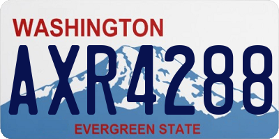WA license plate AXR4288