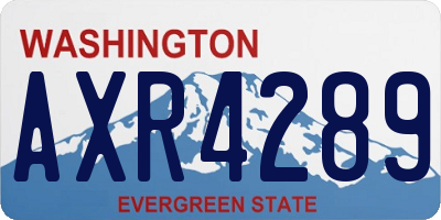 WA license plate AXR4289