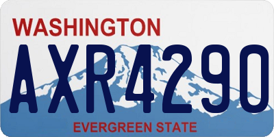 WA license plate AXR4290
