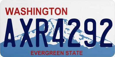 WA license plate AXR4292