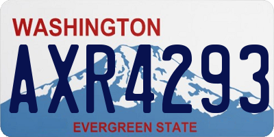 WA license plate AXR4293