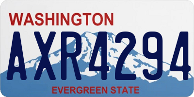 WA license plate AXR4294