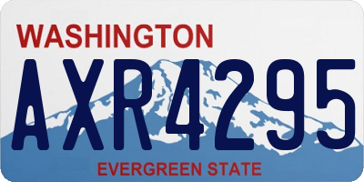 WA license plate AXR4295
