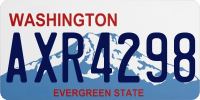 WA license plate AXR4298