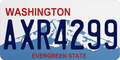 WA license plate AXR4299