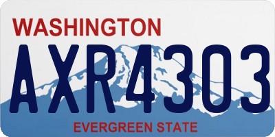 WA license plate AXR4303