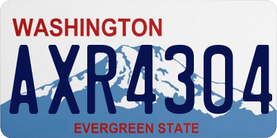 WA license plate AXR4304