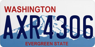 WA license plate AXR4306