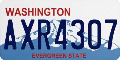WA license plate AXR4307