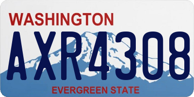 WA license plate AXR4308
