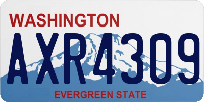 WA license plate AXR4309