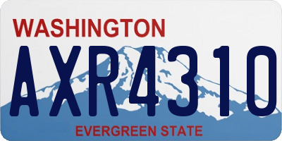 WA license plate AXR4310
