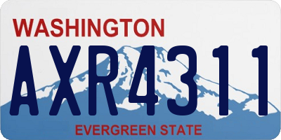 WA license plate AXR4311