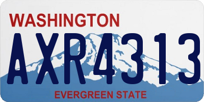 WA license plate AXR4313
