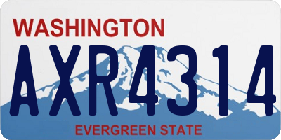 WA license plate AXR4314