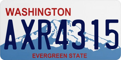 WA license plate AXR4315