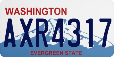 WA license plate AXR4317