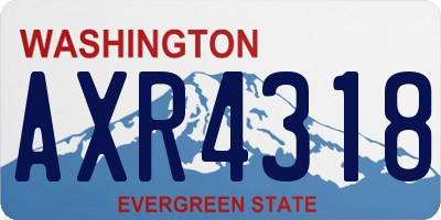 WA license plate AXR4318