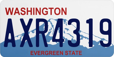 WA license plate AXR4319