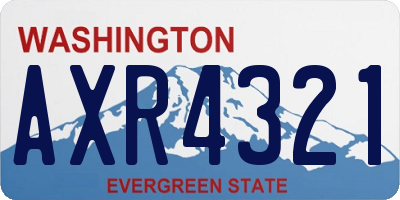 WA license plate AXR4321