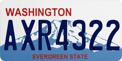 WA license plate AXR4322