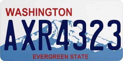 WA license plate AXR4323