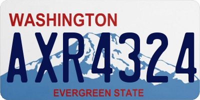 WA license plate AXR4324