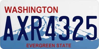 WA license plate AXR4325